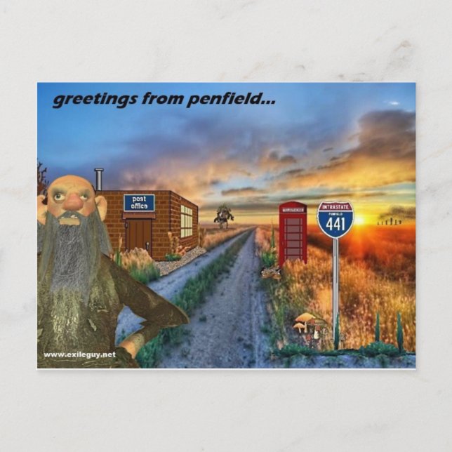 greetings from penfield, new york postcard (Front)