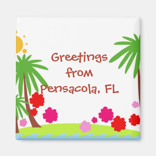 Greetings from Pensacola, FL Magnet (Front)