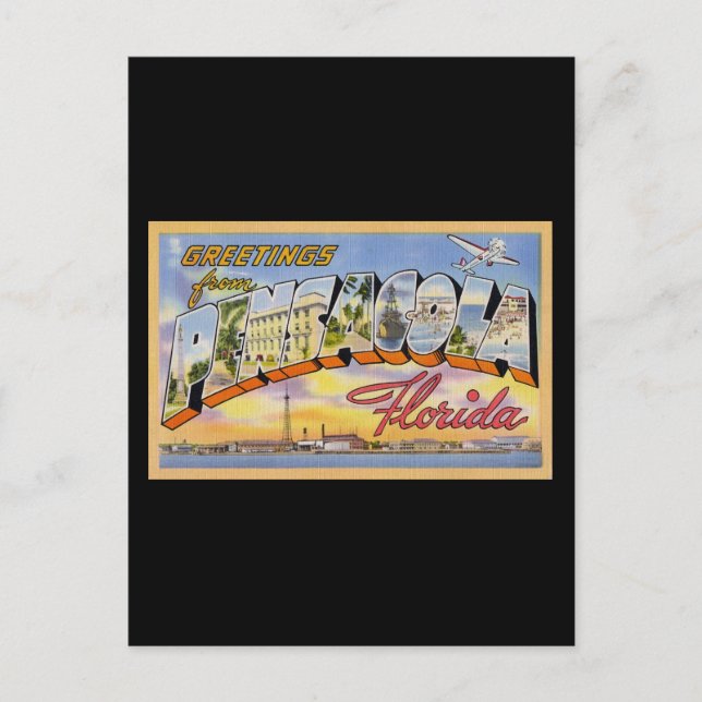 Greetings from Pensacola Florida Postcard (Front)