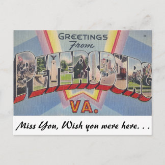 Greetings from Petersburg, Virginia Postcard