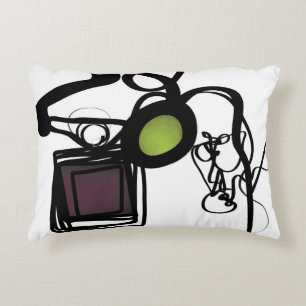 Greetings from Philydion: Abstract Black & White Accent Pillow
