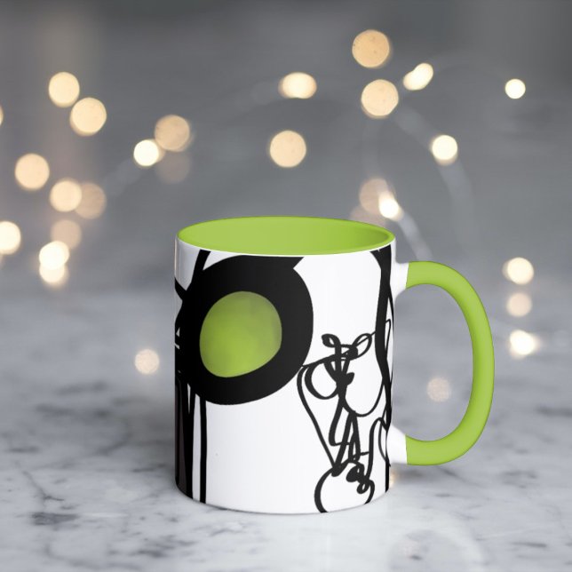 Greetings from Philydion: Abstract Black & White Mug (Creator Uploaded)
