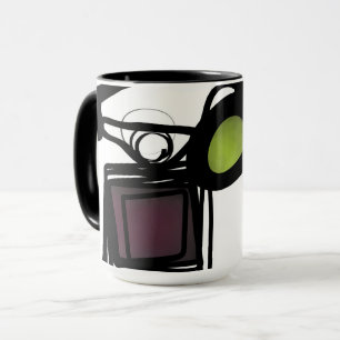 Greetings from Philydion: Abstract Black & White Mug