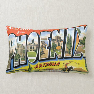Greetings From Phoenix Arizon Lumbar Pillow