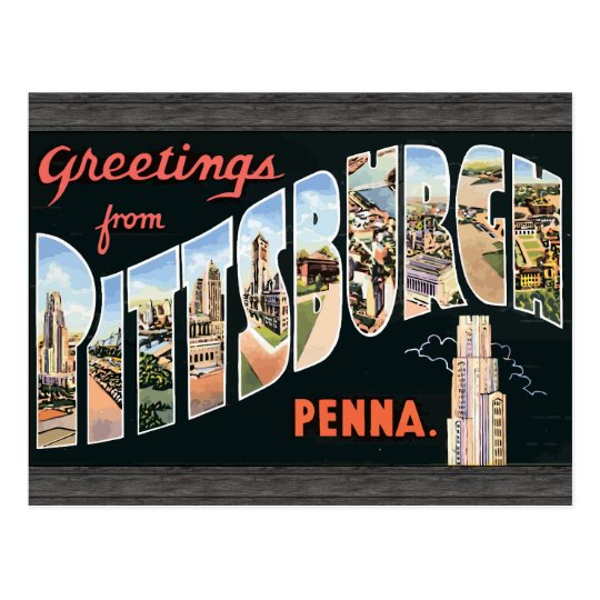 Greetings From Pittsburgh Penna., Vintage Postcard