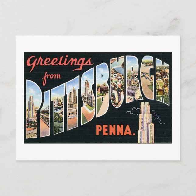 Greetings from Pittsburgh Postcard (Front)