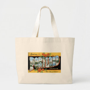 Greetings from Portland, Oregon! Large Tote Bag