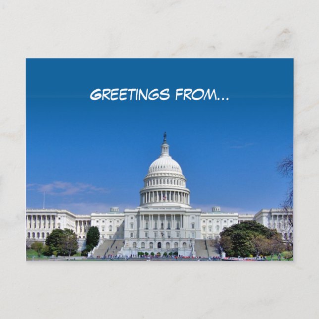 Greetings from... - Postcard - Template (Front)