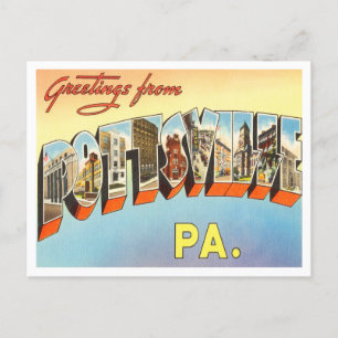 Greetings from Pottsville, Pennsylvania Travel Postcard