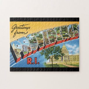Greetings from Providence RI_Vintage Travel Jigsaw Puzzle