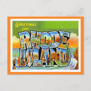 Greetings From Rhode Island Postcard