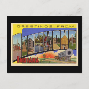 Greetings from Richmond Indiana Postcard