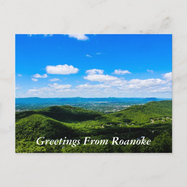 Greetings from Roanoke Postcard (Front)