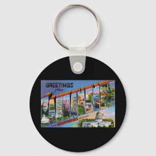 Greetings from Sacramento California Keychain