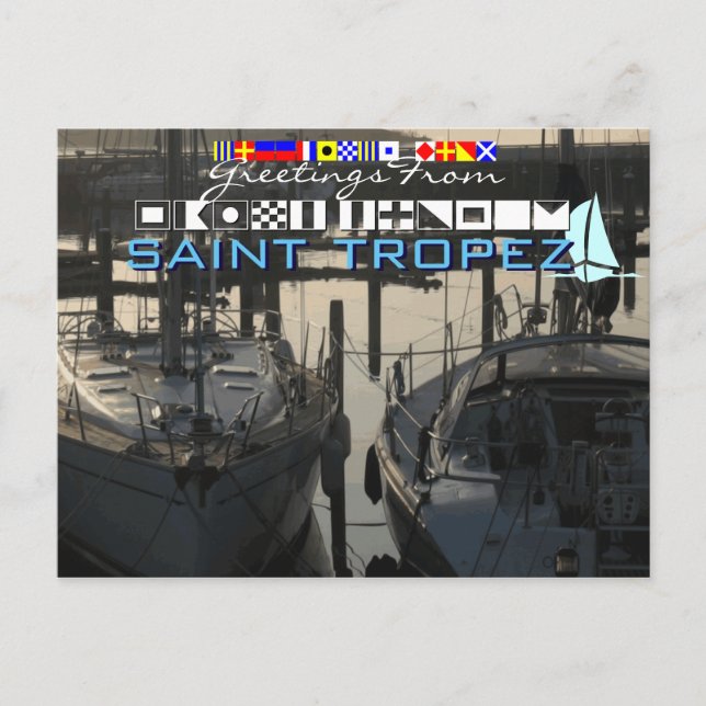 Greetings from Saint Tropez Postcard (Front)