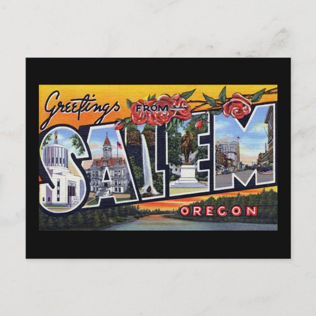 Greetings from Salem Oregon Postcard (Front)