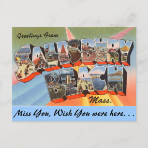 Greetings from Salisbury Beach, Mass. Postcard