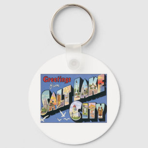 Greetings From Salt Lake City Utah Keychain