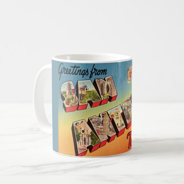  Greetings from San Antonio Coffee Mug (Front Left)
