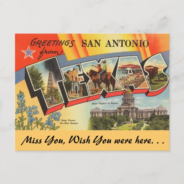 Greetings from San Antonio Postcard (Front)