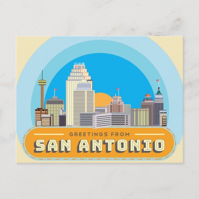 Greetings From San Antonio Texas USA Postcard (Front)