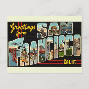Greetings from San Francisco Ca. Travel Postcard