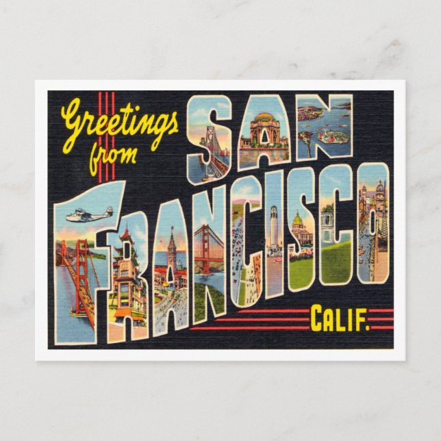 Greetings from San Francisco, California Travel Postcard (Front)