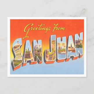 Greetings from San Juan, Puerto Rico Travel Postcard