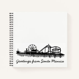 Greetings from Santa Monica California Beach Pier Notebook