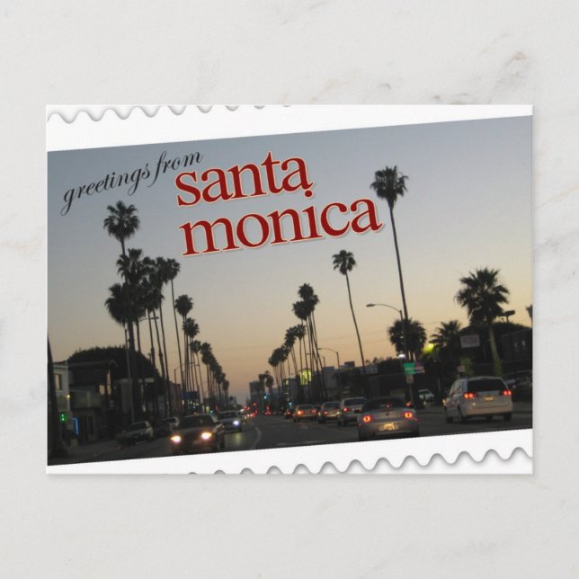 Greetings from Santa Monica, California Postcard (Front)