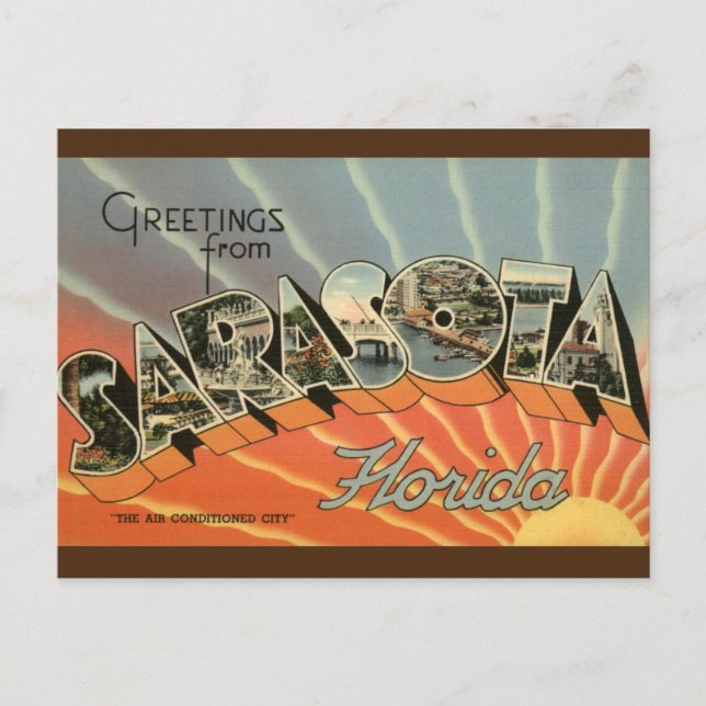 Greetings from Sarasota Florida Postcard (Front)