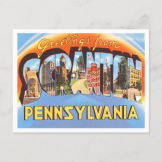 Greetings from Scranton, Pennsylvania Travel Postcard