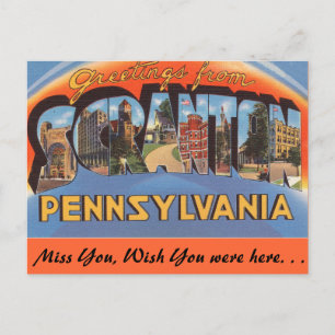 Greetings from Scranton Postcard
