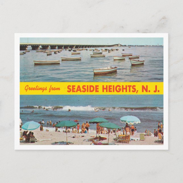 Greetings from Seaside Heights, New Jersey Travel Postcard (Front)