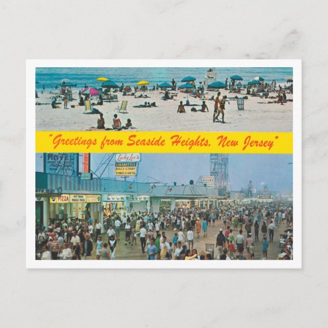 Greetings from Seaside Heights, New Jersey Travel Postcard (Front)