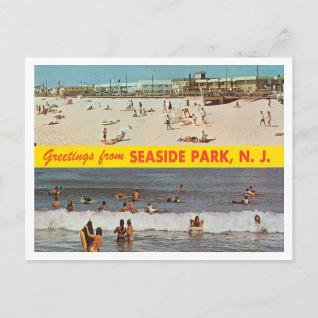 Greetings from Seaside Park, New Jersey Travel Postcard (Front)