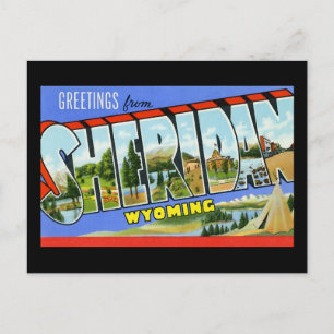 Greetings from Sheridan Wyoming Postcard