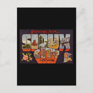 Greetings from Sioux City Iowa Postcard