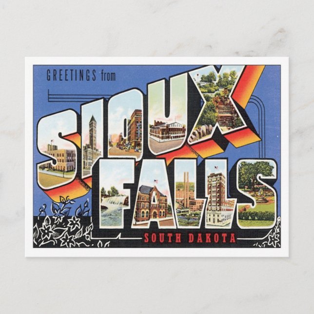 Greetings From Sioux Falls,South Dakota Postcard (Front)