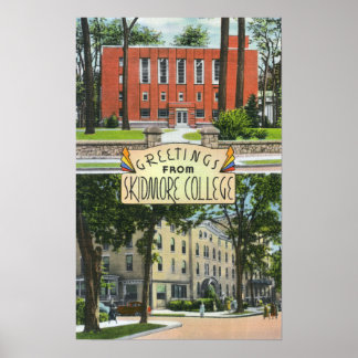 Greetings from Skidmore College Scenes Poster