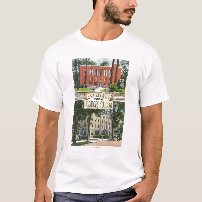 Greetings from Skidmore College Scenes T-Shirt (Front)