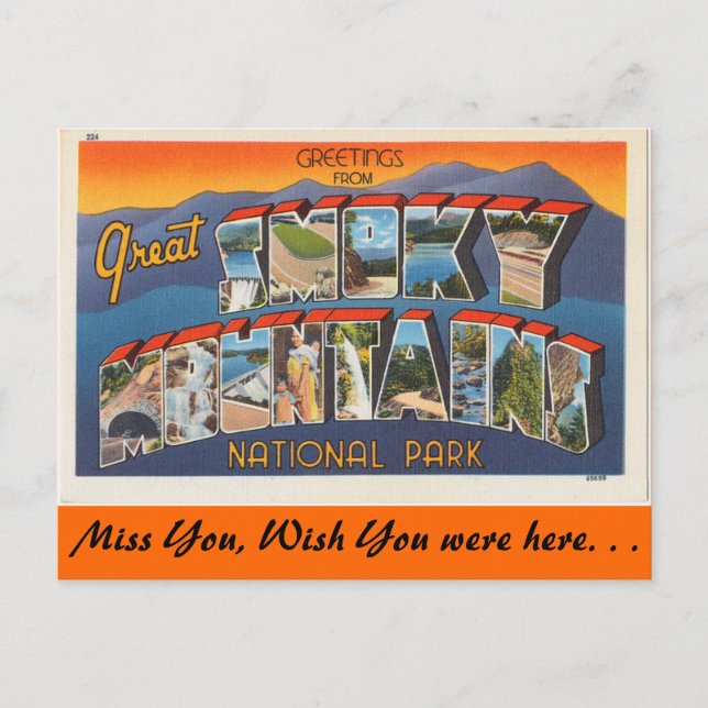 Greetings from Smoky Mountains Postcard (Front)