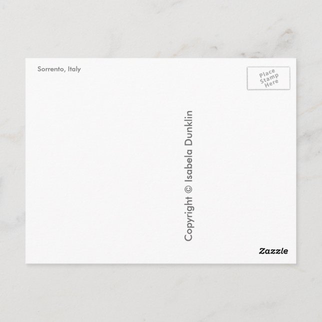 Greetings from Sorrento, Italy Postcard (Back)