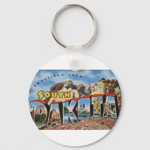 Greetings From South Dakota Keychain