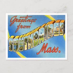 Greetings from Southbridge, Massachusetts Travel Postcard