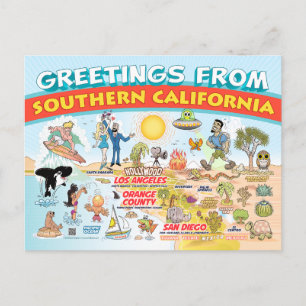 Greetings from Southern California Postcard