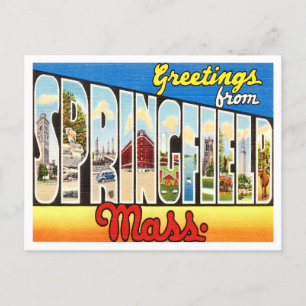 Greetings from Springfield, Massachusetts Travel Postcard