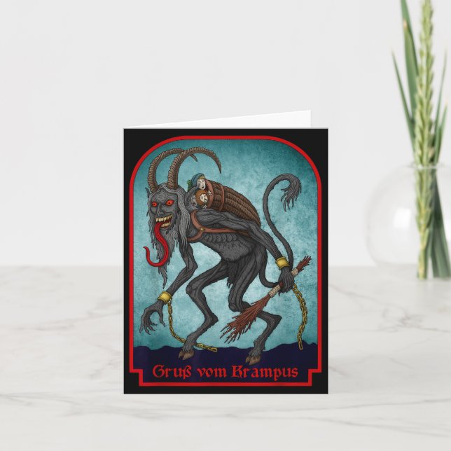 Greetings From Ss Vom Krampus Christmas Festive Ho Card (Front)