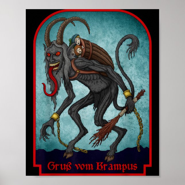 Greetings From Ss Vom Krampus Christmas Festive Ho Poster (Front)