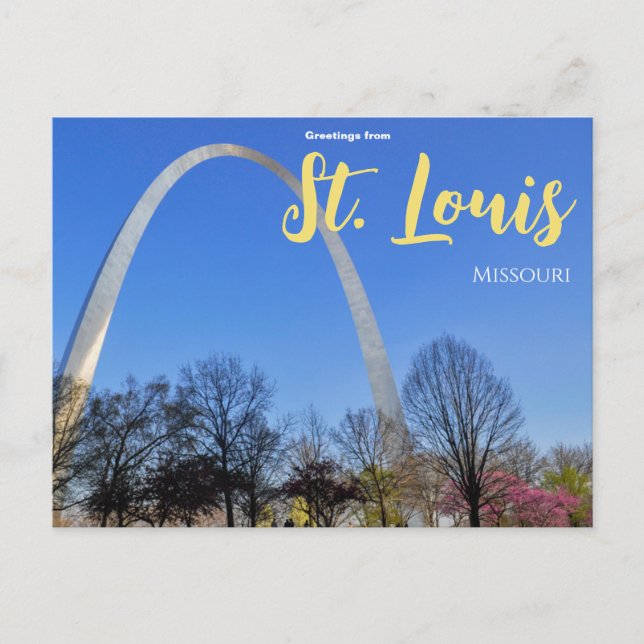 Greetings from St. Louis Arch Missouri Postcard (Front)
